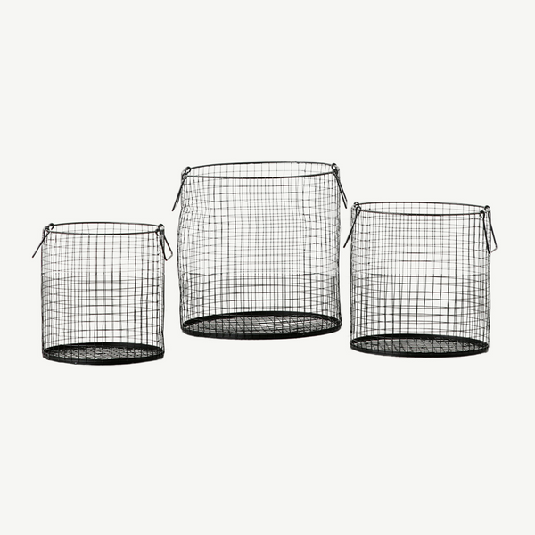 Wire Basket Set - Black
