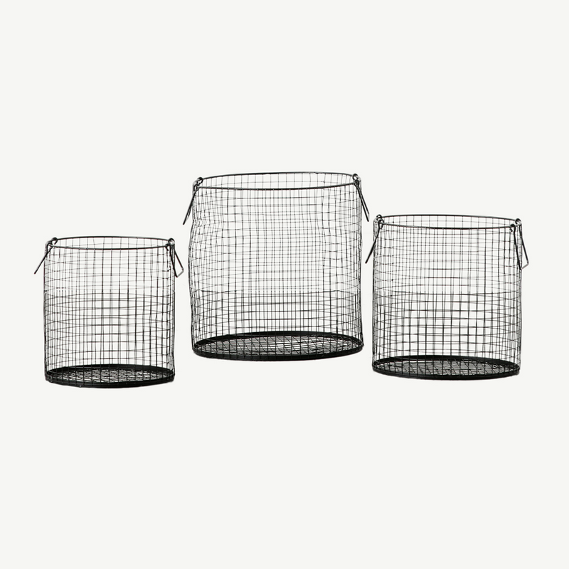 Wire Basket Set - Black