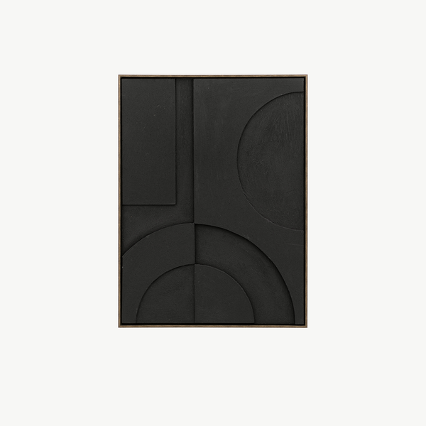 Abstract Relief Art - Black
