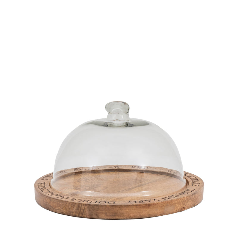 Wells Cheese Dome - Wood / Glass