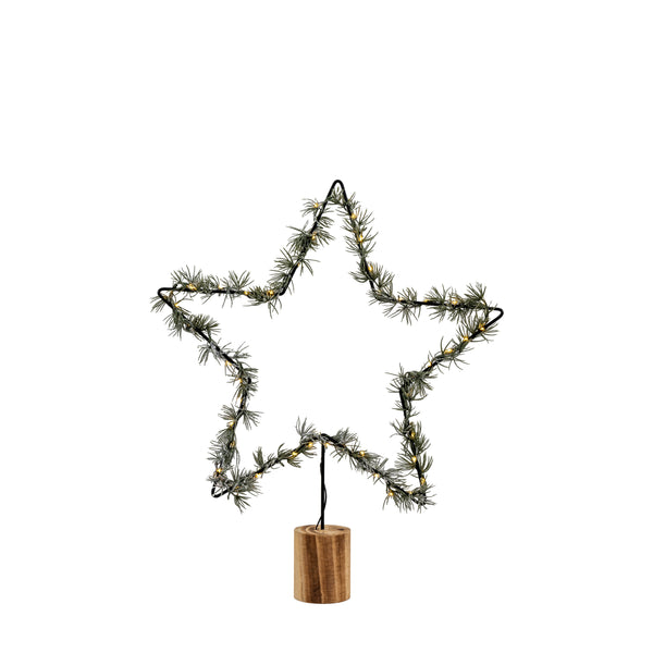 Star with Pine LED - Green