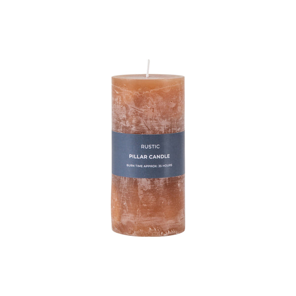 Pillar Candle Rustic (2pk) - Amber