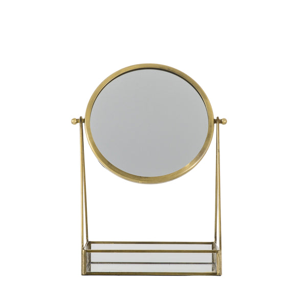 Lara Desk Mirror - Antique Brass