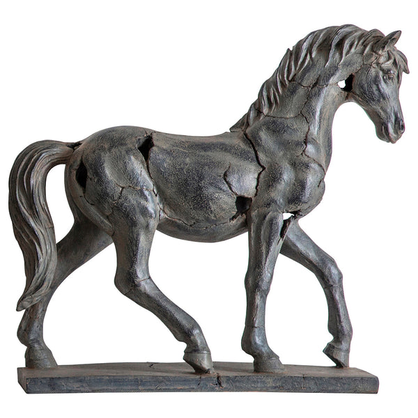 Tamir Antique Horse Statue - Aged