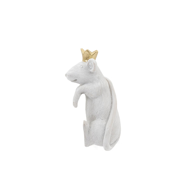 Mouse King Pot Hanger (2pk) - White / Gold