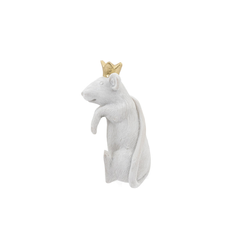 Mouse King Pot Hanger (2pk) - White / Gold