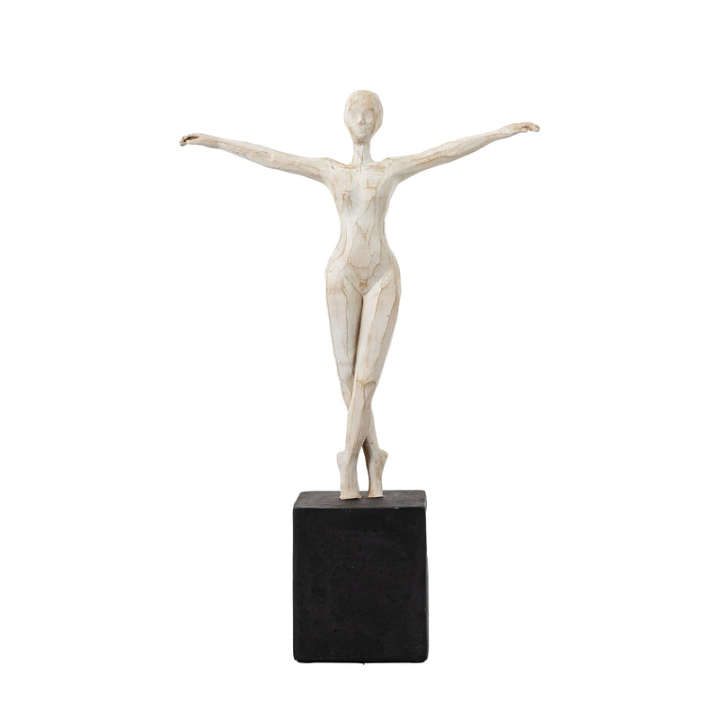 Ballerina Pirouette Sculpture - Black / White