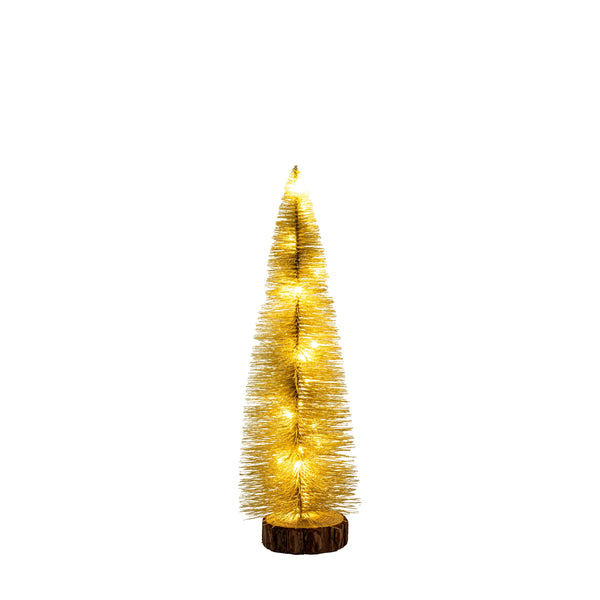 Brush Tree 20 LED Lights - Gold