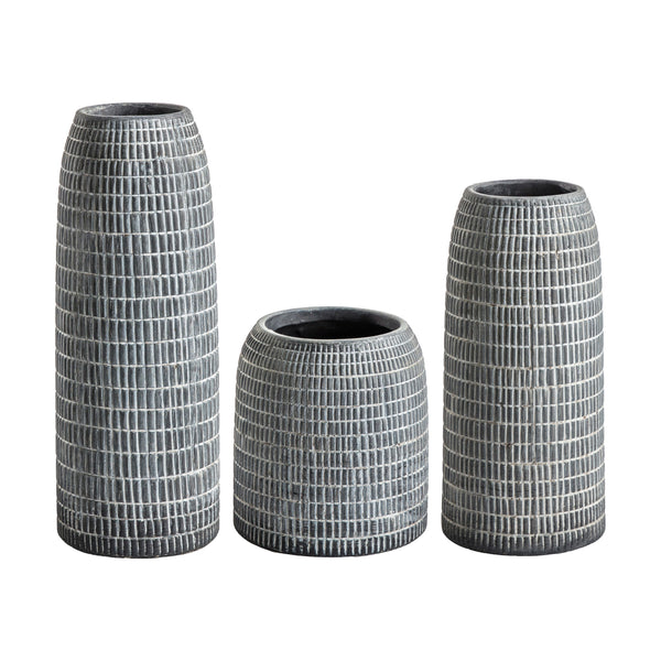 Corsico Vases Set of 3 - Grey