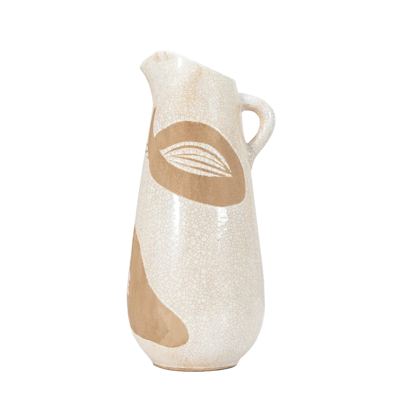 Goya Pitcher Vase Reactive - Brown / White