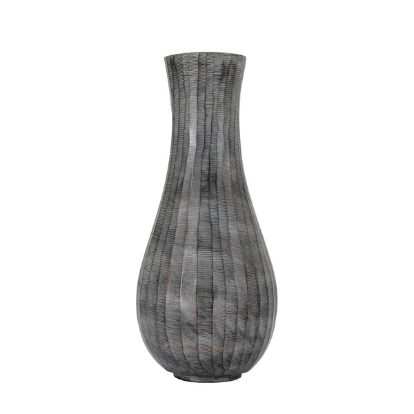 Enya Fluted Vase - Antique Grey