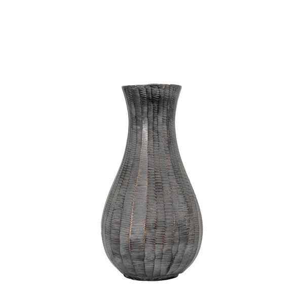 Enya Fluted Vase - Antique Grey