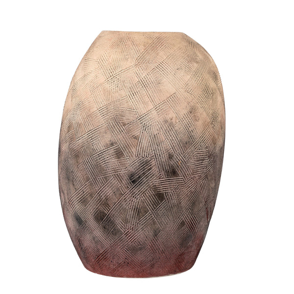 Terrain Vase - Black / Natural