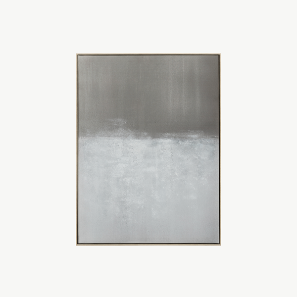Horizon Abstract Painting - Light Grey