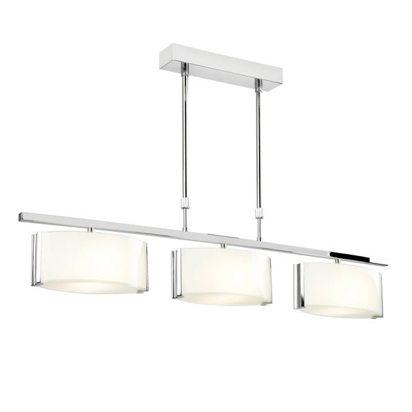 Clef 3 Ceiling Lamp - Chrome / White