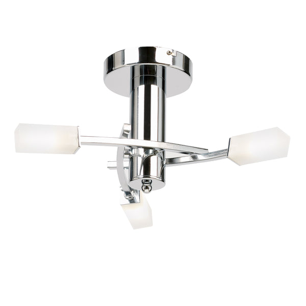 Havana 3 Ceiling Lamp - Chrome / Frosted
