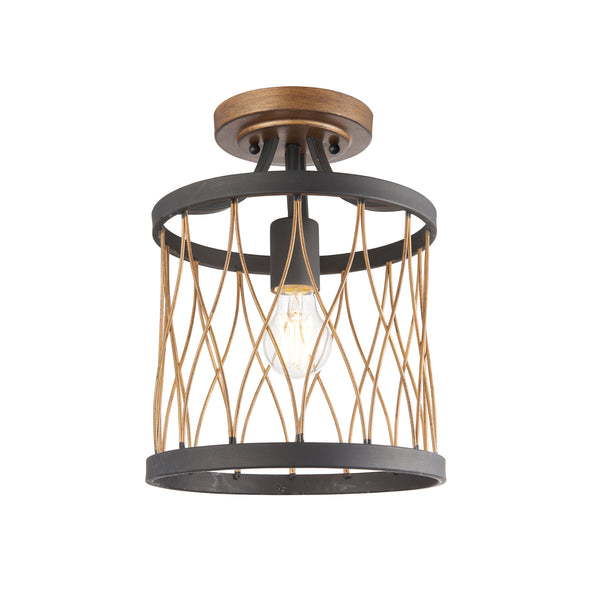 Heston Ceiling Lamp - Black / Bronze