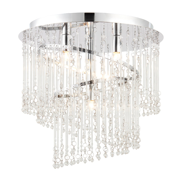 Camille Ceiling Lamp - Chrome / Clear