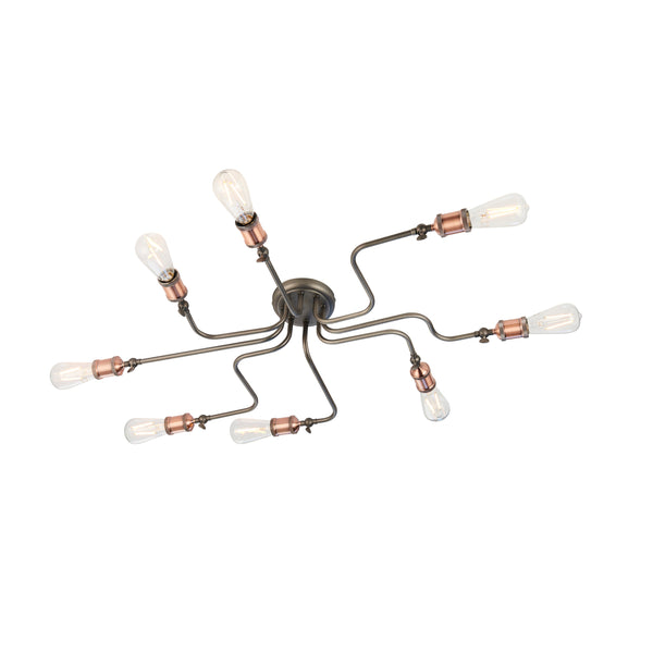 Hal 8 Ceiling Light - Aged Copper / Aged Pewter