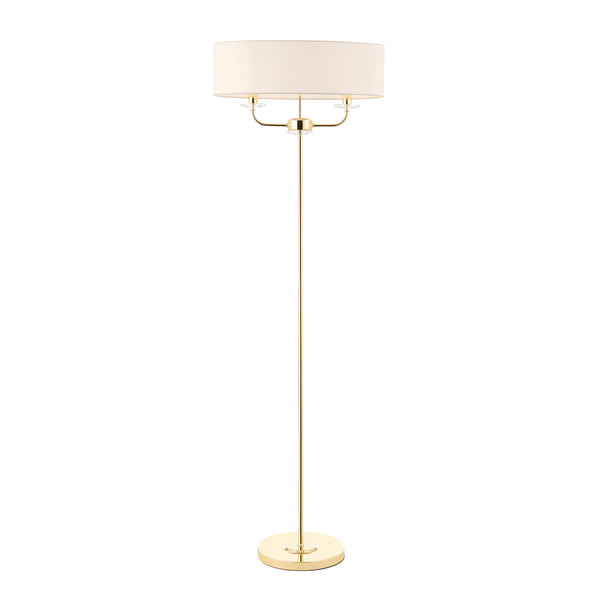 Nixon Floor Lamp - Brass / Vintage White
