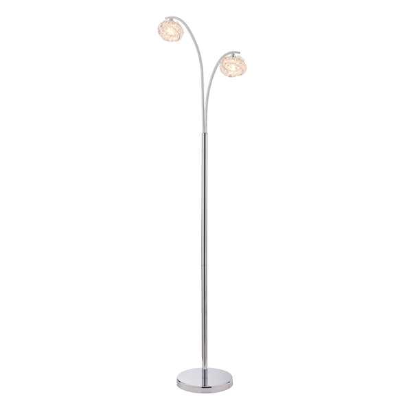 Talia Floor Lamp - Chrome / Clear