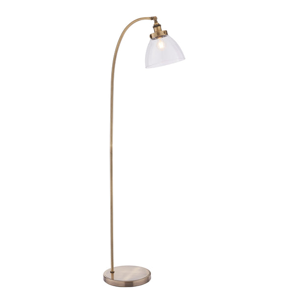 Hansen Floor Lamp - Antique Brass / Clear