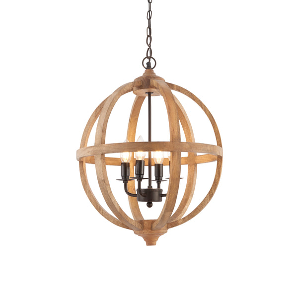Toba Pendant Light - Bronze / Wood