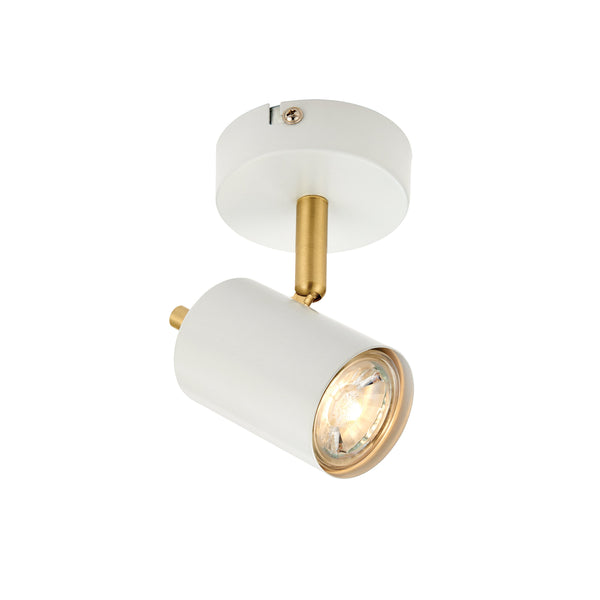 Gull Spot Lamp - Brushed Brass / Matt White