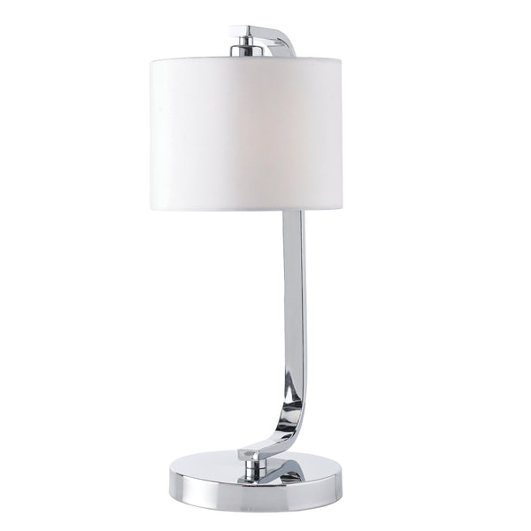 Canning Table Lamp - Chrome / White