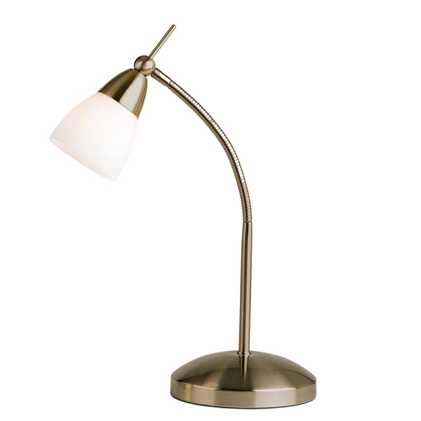 Range Table Lamp - Antique Brass / White
