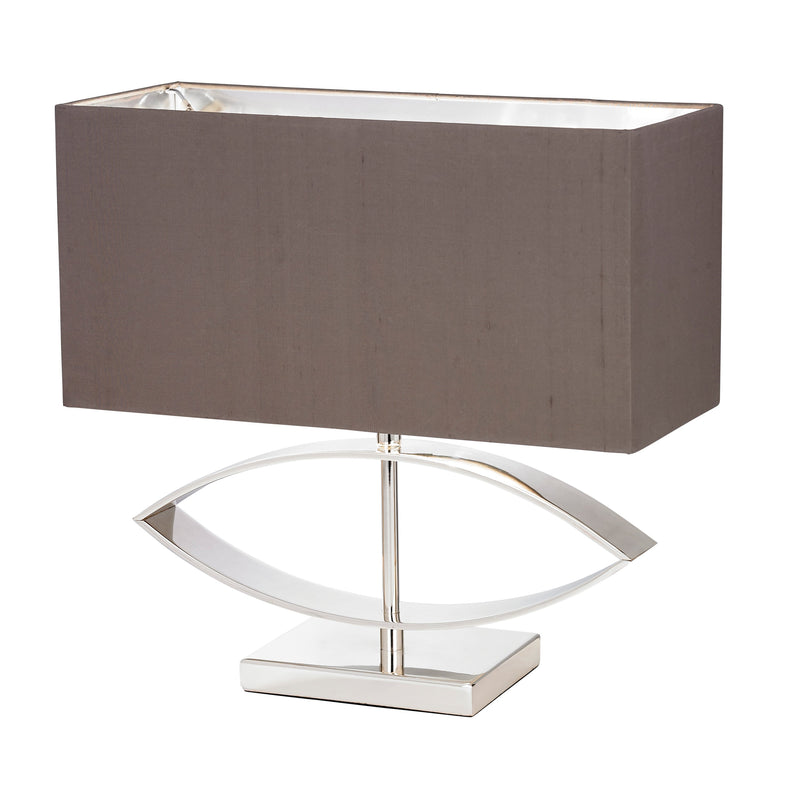 Tramini Table Lamp - Silver / Taupe