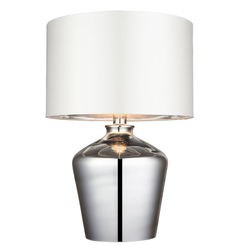 Waldorf Table Lamp - Chrome / Ivory