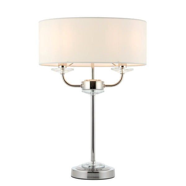 Nixon Table Lamp - Bright Nickel / Vintage White
