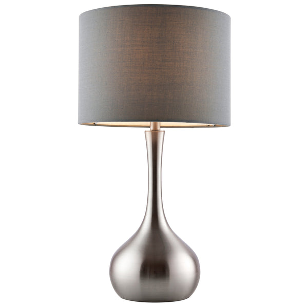 Piccadilly Table Lamp - Grey / Satin Nickel