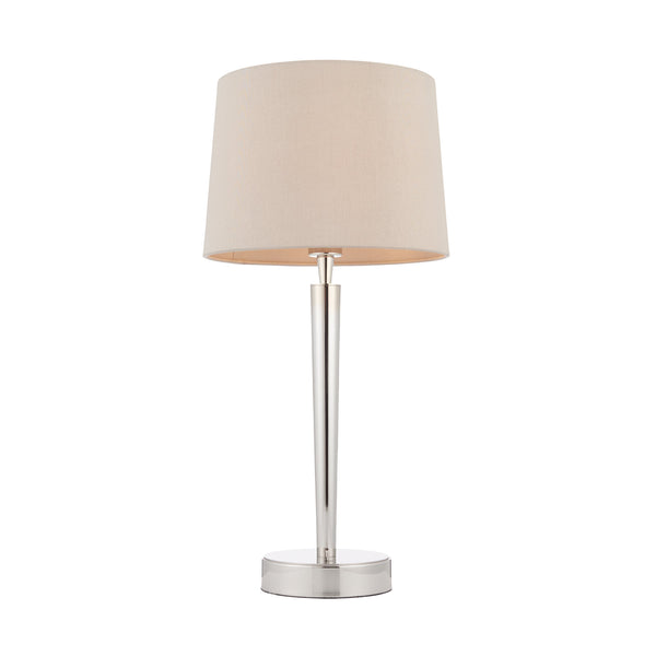 Syon Table Lamp - Bright Nickel / Mink