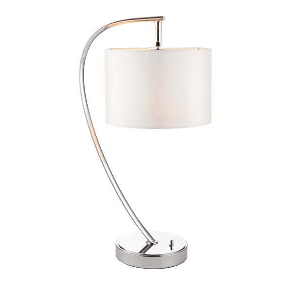 Josephine Table Lamp - Bright Nickel / Vintage White