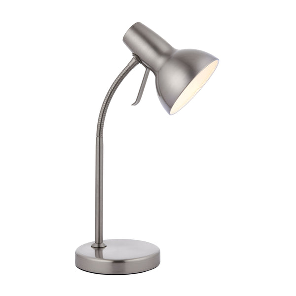 Amalfi USB Table Lamp - Gloss White / Nickel