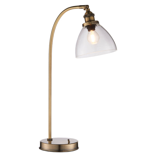 Hansen Table Lamp - Antique Brass / Clear