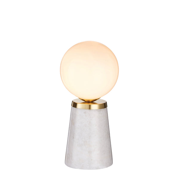 Otto Table Lamp Marble - Brushed Gold / White Marble