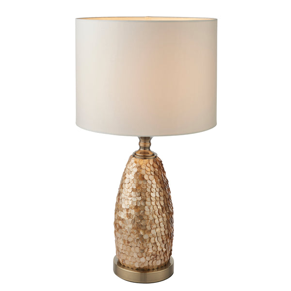 Dahlia Table Lamp - Antique Brass