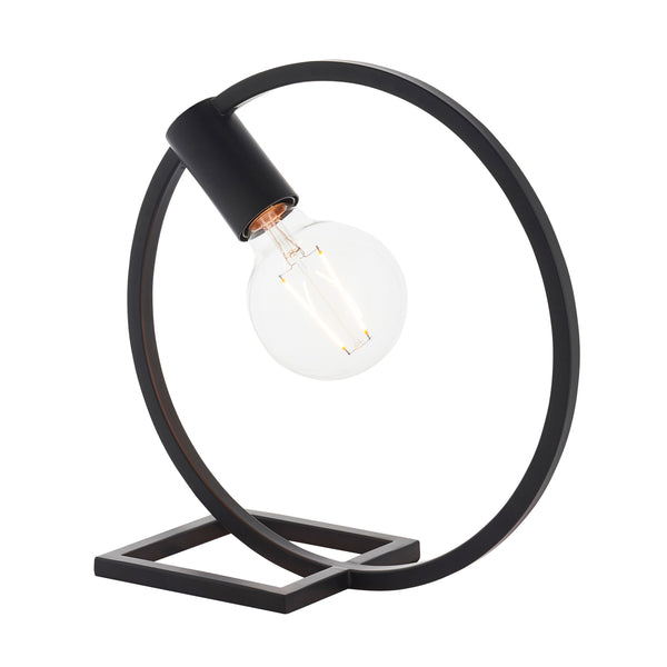 Shape Circle Table Lamp - Matt Black