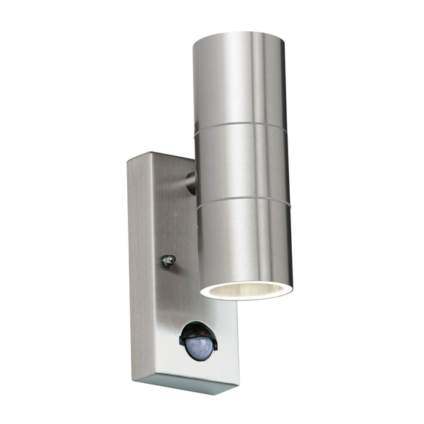 Cannon PIR 2 Wall Light - Stainless Steel / Clear