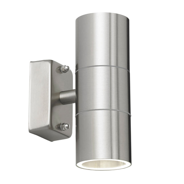 Canon 2 Wall Light - Stainless Steel / Clear