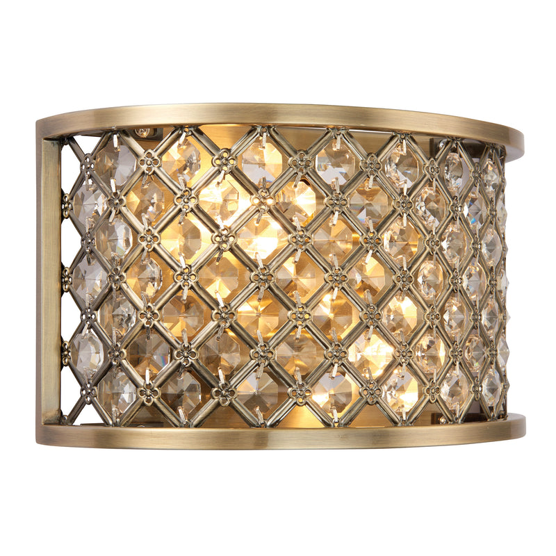 Hudson Wall Light - Antique Brass / Clear