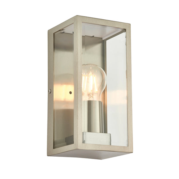 Oxford Wall Light - Brushed Stainless Steel/Clear