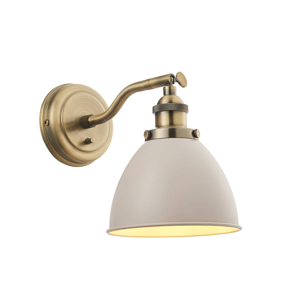 Franklin Wall Light - Antique Brass / Taupe