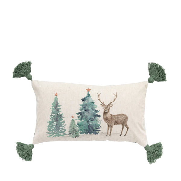 Forest Stag Cushion Cover - Natural