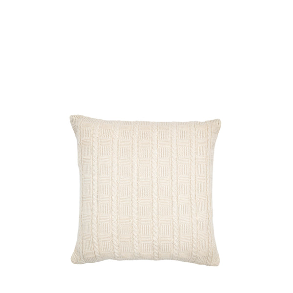 Cotton Cable Cushion Cover - Cream