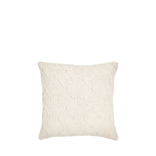 Chenille Cable Cushion Cover - Cream