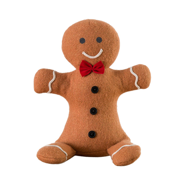 Fred Gingerbread Doorstop - Brown / Red